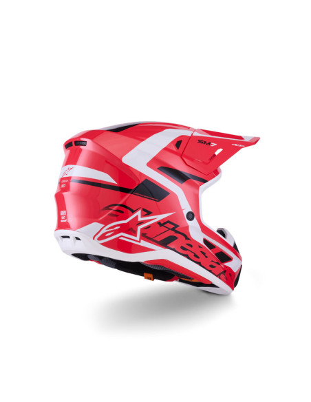 Casque cross Alpinestars 2026 S-M7 Deed - Rouge Noir Blanc