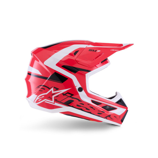 Casque cross Alpinestars 2026 S-M7 Deed - Rouge Noir Blanc