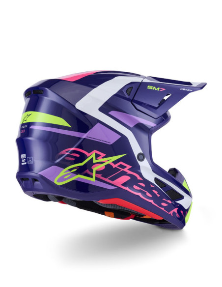 Casque cross Alpinestars 2026 S-M7 Deed - Mauve Rose