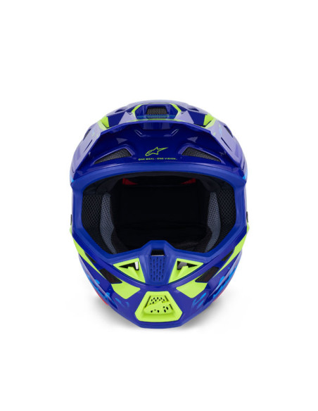 Casque cross Alpinestars 2026 S-M7 Deed - Bleu Jaune Fluo