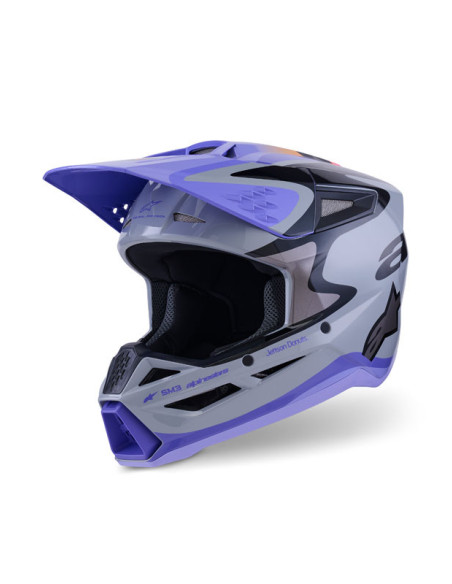 Casque cross Alpinestars 2026 Jettson S-M3 - Gris Mauve Noir