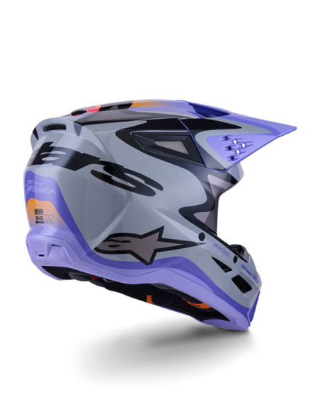 Casque cross Alpinestars 2026 Jettson S-M3 - Gris Mauve Noir