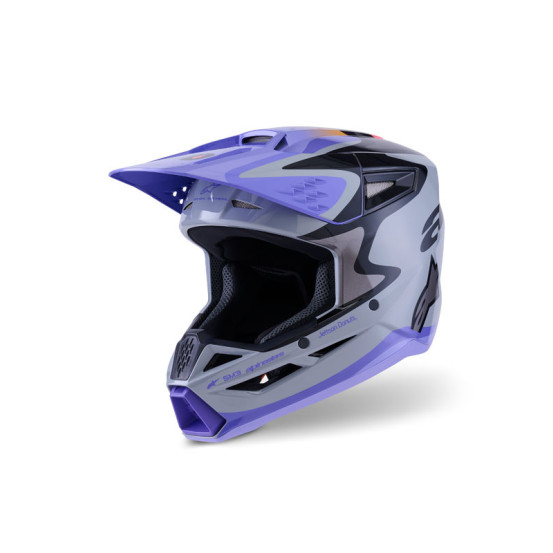 Casque cross enfant Alpinestars 2026 Jettson S-M3 - Gris Mauve Noir