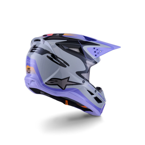 Casque cross enfant Alpinestars 2026 Jettson S-M3 - Gris Mauve Noir
