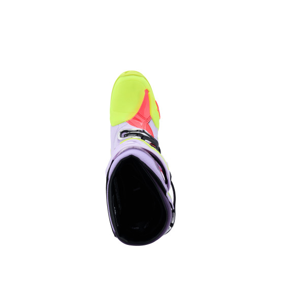 Bottes cross Alpinestars Tech 10 Supervented - Mauve Jaune Fluo Rose Diva