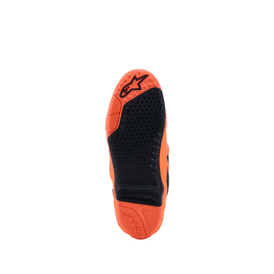 Bottes cross Alpinestars Tech 10 Supervented - Orange Fluo Noir Blanc
