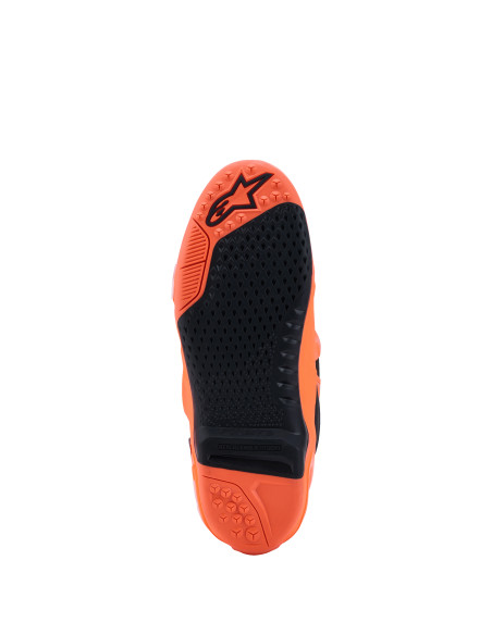 Bottes cross Alpinestars Tech 10 Supervented - Orange Fluo Noir Blanc