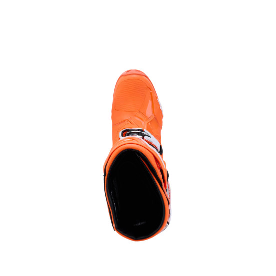 Bottes cross Alpinestars Tech 10 Supervented - Orange Fluo Noir Blanc