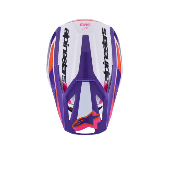 Casque cross Alpinestars 2026 S-M3 Heat - Blanc Mauve Rose