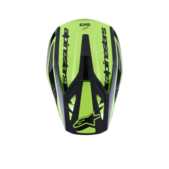 Casque cross Alpinestars 2026 S-M3 Heat - Jaune Fluo Noir