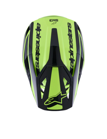 Casque cross Alpinestars 2026 S-M3 Heat - Jaune Fluo Noir