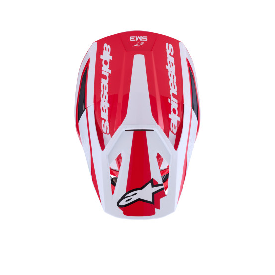 Casque cross Alpinestars 2026 S-M3 Heat - Rouge Blanc Noir