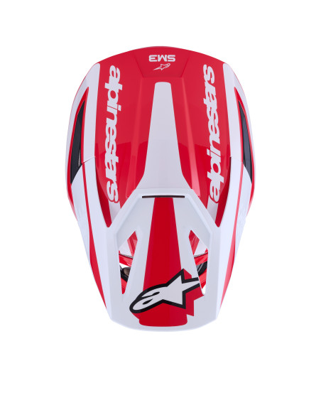 Casque cross Alpinestars 2026 S-M3 Heat - Rouge Blanc Noir