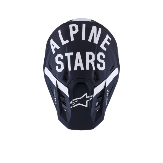 Casque cross Alpinestars 2026 S-M7 Dasher - Noir Blanc Mat