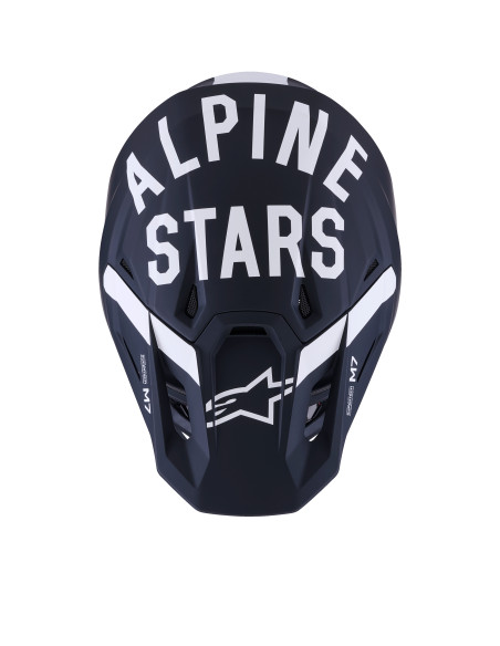 Casque cross Alpinestars 2026 S-M7 Dasher - Noir Blanc Mat