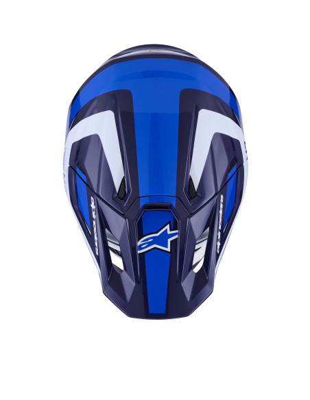 Casque cross Alpinestars 2026 S-M7 Rise - Bleu Blanc