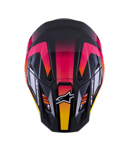 Casque cross Alpinestars 2026 S-M7 Rise - Noir Jaune Rose