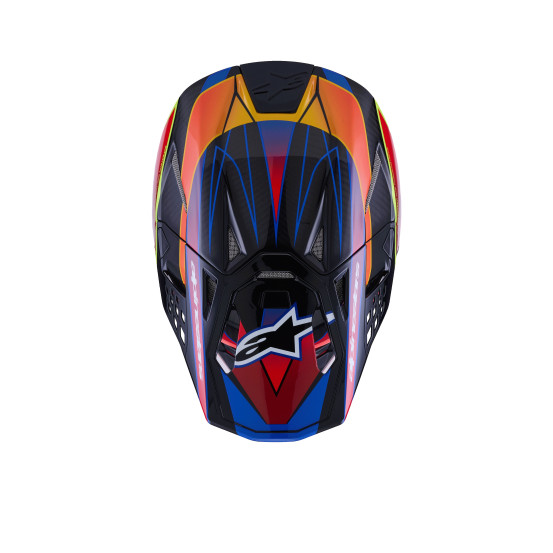 Casque cross Alpinestars 2026 Supertech S-M10 Era - Bleu Rouge Jaune Fluo