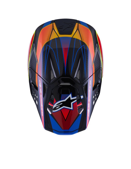 Casque cross Alpinestars 2026 Supertech S-M10 Era - Bleu Rouge Jaune Fluo