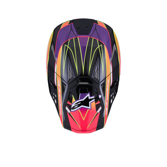 Casque cross Alpinestars 2026 Supertech S-M10 Era - Rose Violet Jaune Fluo
