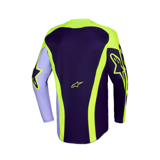 Maillot cross Alpinestars 2026 Racer Portl - Mauve Jaune Fluo