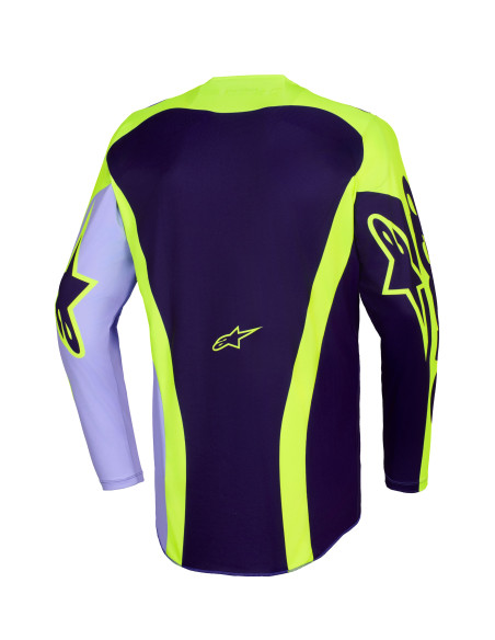 Maillot cross Alpinestars 2026 Racer Portl - Mauve Jaune Fluo