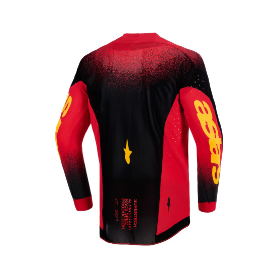 Maillot cross Alpinestars 2026 Supertech Scenz - Rouge Noir Jaune