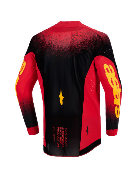 Maillot cross Alpinestars 2026 Supertech Scenz - Rouge Noir Jaune