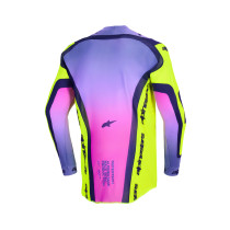 Maillot cross Alpinestars 2026 Supertech Vista - Jaune Mauve Noir 2
