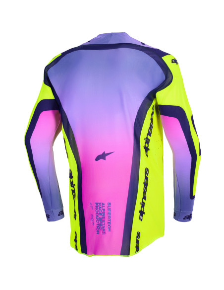 Maillot cross Alpinestars 2026 Supertech Vista - Jaune Mauve Noir