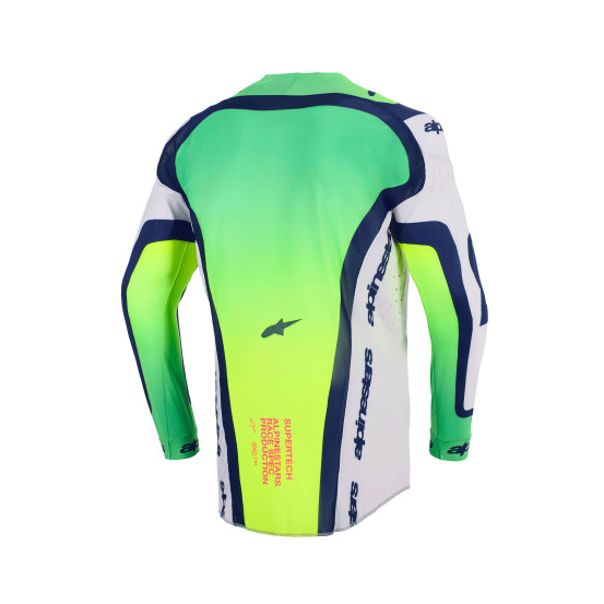 Maillot cross Alpinestars 2026 Supertech Vista - Light Gris Jaune Fluo Bleu