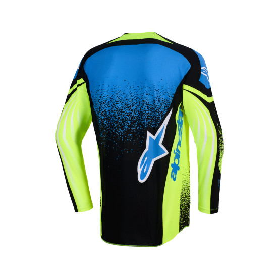 Maillot cross Alpinestars 2026 Techstar Nomur - Jaune Fluo UCLA Bleu