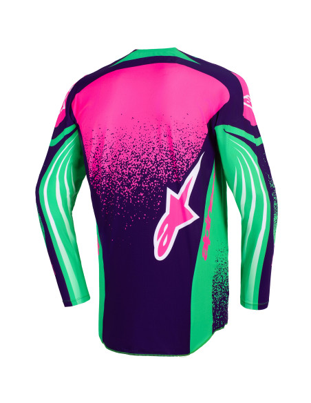 Maillot cross Alpinestars 2026 Techstar Nomur - Violet Vert Rose Fluo