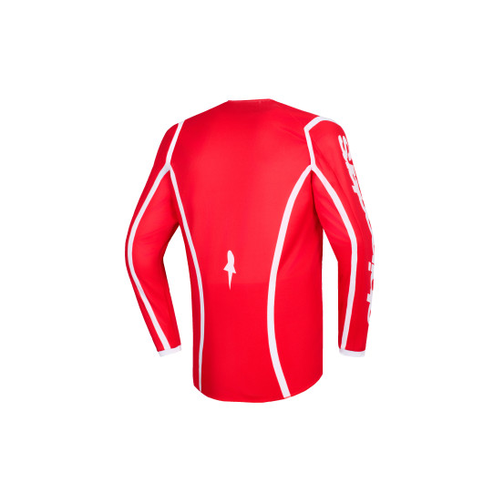 Maillot cross enfant Alpinestars 2026 Fluid Apex - Rouge Blanc