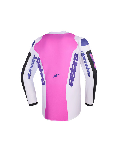 Maillot cross enfant Alpinestars 2026 Fluid Grid - Noir Light Gris Mauve