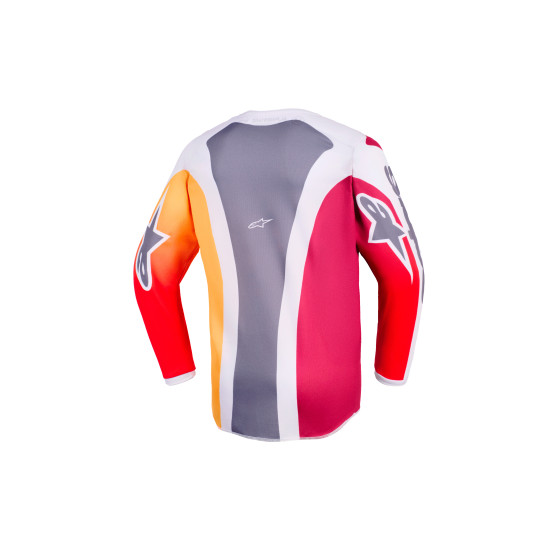 Maillot cross enfant Alpinestars 2026 Fluid Portl - Rouge Light Gris Dark Gris