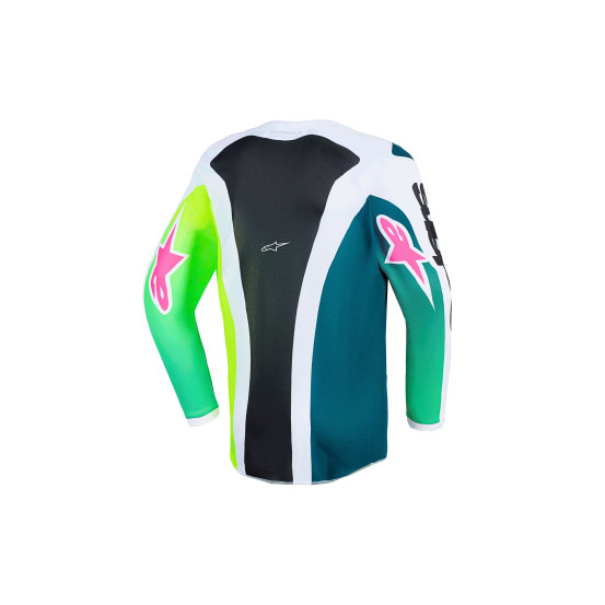 Maillot cross enfant Alpinestars 2026 Fluid Portl - Vert Blanc Noir