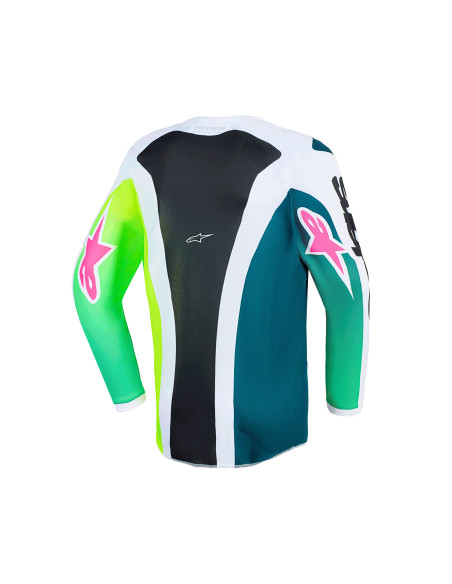Maillot cross enfant Alpinestars 2026 Fluid Portl - Vert Blanc Noir