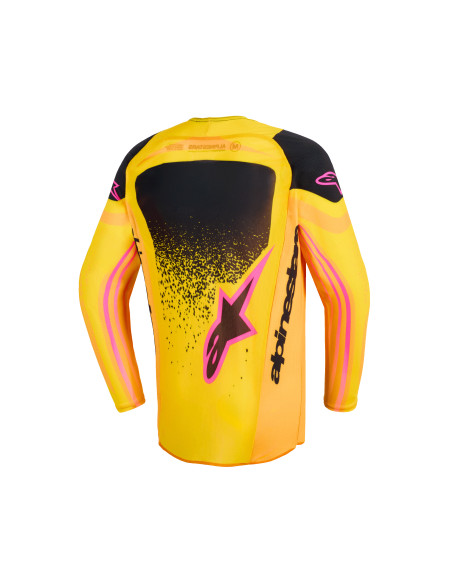 Maillot cross enfant Alpinestars 2026 Supertech Nomur - Orange Jaune Rose