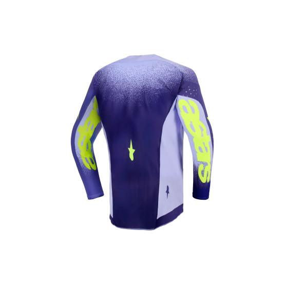 Maillot cross enfant Alpinestars 2026 Supertech Scenz - Mauve Jaune Fluo