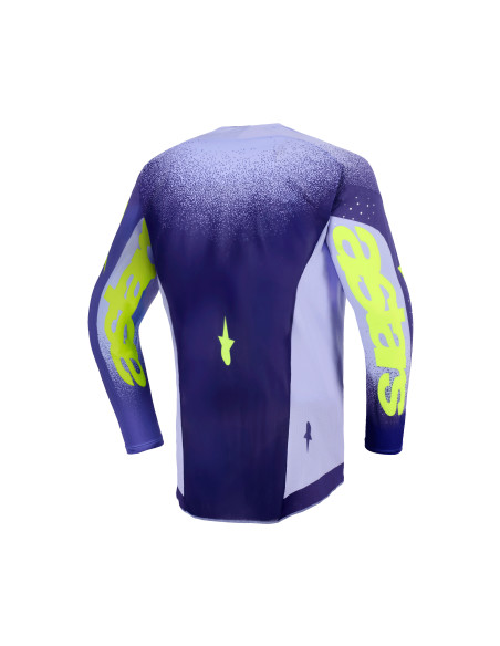 Maillot cross enfant Alpinestars 2026 Supertech Scenz - Mauve Jaune Fluo