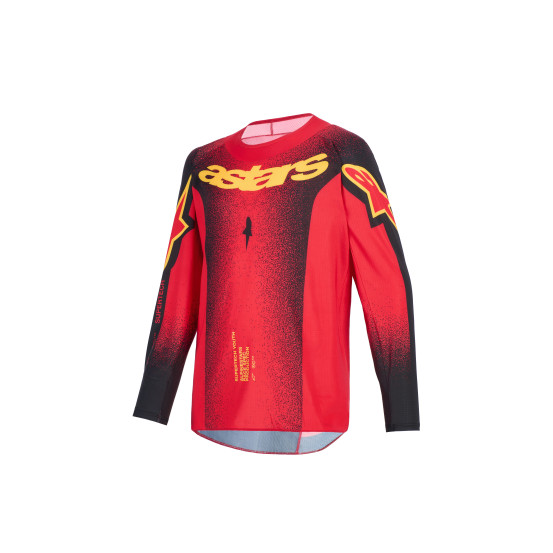 Maillot cross enfant Alpinestars 2026 Supertech Scenz - Rouge Noir Jaune