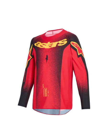 Maillot cross enfant Alpinestars 2026 Supertech Scenz - Rouge Noir Jaune