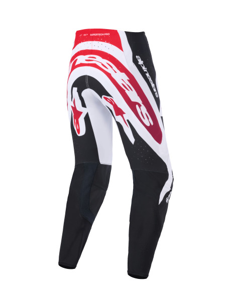 Pantalon cross Alpinestars 2026 Supertech Pro Vista - Noir Rouge Blanc