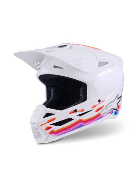 Casque cross Alpinestars 2026 S-M3 Force - Blanc