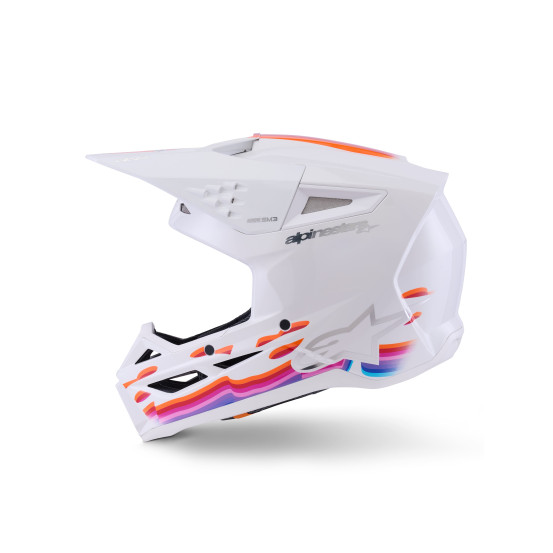 Casque cross Alpinestars 2026 S-M3 Force - Blanc