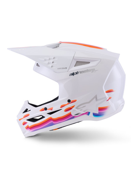 Casque cross Alpinestars 2026 S-M3 Force - Blanc