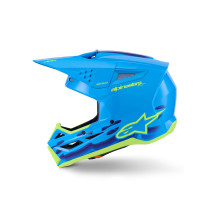 Casque cross Alpinestars 2026 S-M3 Force - Bleu Cyan 2