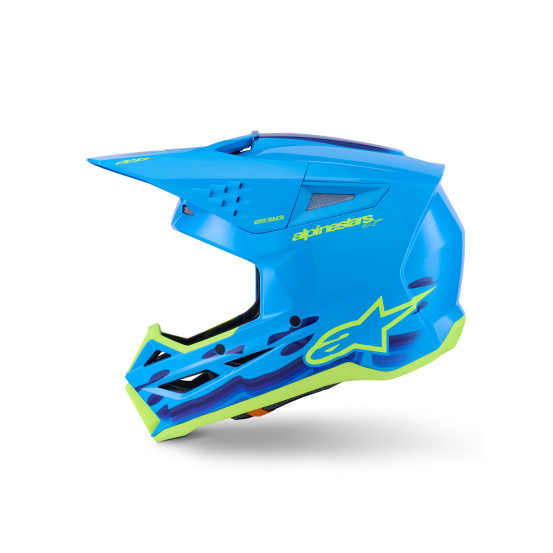 Casque cross Alpinestars 2026 S-M3 Force - Bleu Cyan