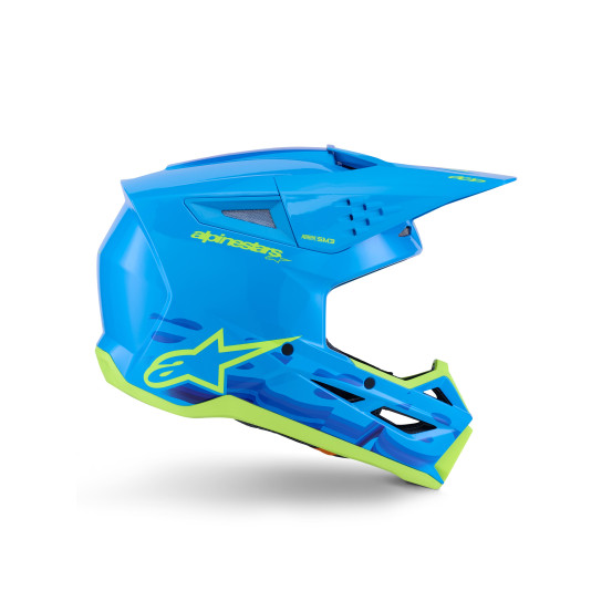 Casque cross Alpinestars 2026 S-M3 Force - Bleu Cyan